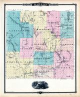 Barron County Map, Wisconsin State Atlas 1878